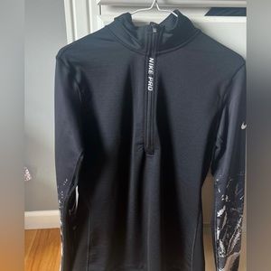 Women’s Black Nike Pro Hyperwarm Quarter Zip